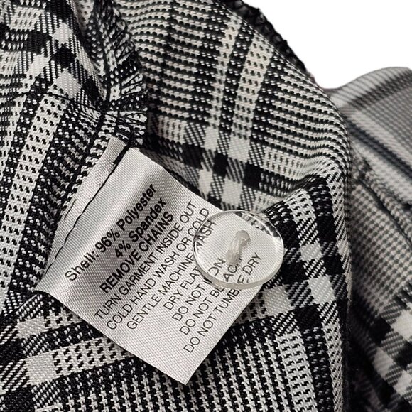 I.AM.GIA Womens Cobain Pants Size Large Plaid Check Black White Jogger High Rise - Picture 9 of 9